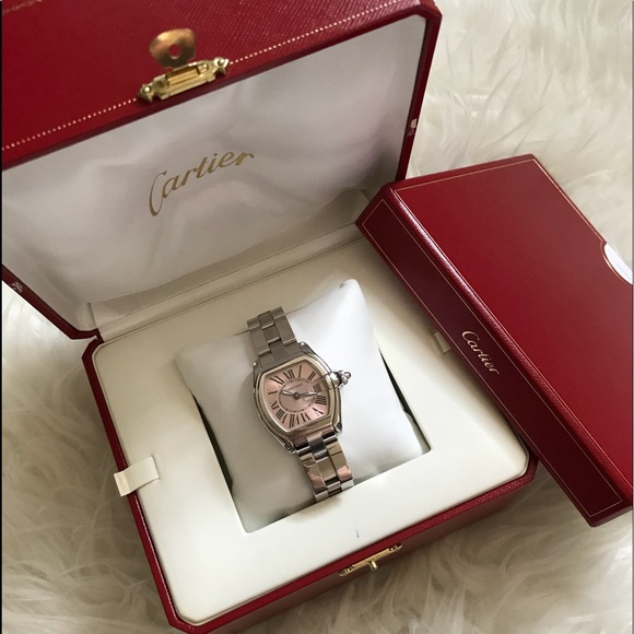 Cartier Womens Roadster Watch Pink Face 